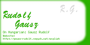 rudolf gausz business card